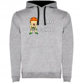суичър,мъжки,пуловери,kruskis,born,to,climb,two,colour,hoodie,heather,grey,black,(grey)