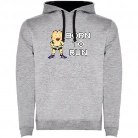 суичър,мъжки,пуловери,kruskis,born,to,run,two,colour,hoodie,heather,grey,black,(grey)