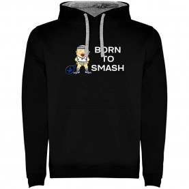 суичър,мъжки,пуловери,kruskis,born,to,smash,two,colour,hoodie,black,grey,(black)