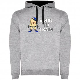 суичър,мъжки,пуловери,kruskis,born,to,train,two,colour,hoodie,heather,grey,black,(grey)