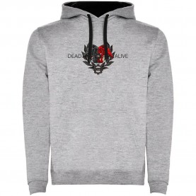 суичър,мъжки,пуловери,kruskis,dead,or,alive,two,colour,hoodie,heather,grey,black,(grey)