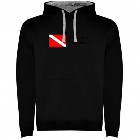 суичър,мъжки,пуловери,kruskis,diving,passion,two,colour,hoodie,black,grey,(black)