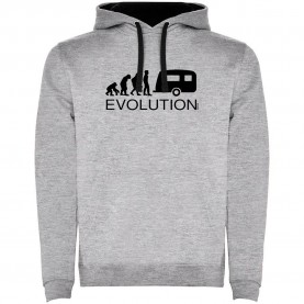 суичър,мъжки,пуловери,kruskis,evolution,caravanning,two,colour,hoodie,heather,grey,black,(grey)