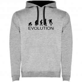 суичър,мъжки,пуловери,kruskis,evolution,skate,two,colour,hoodie,heather,grey,black,(grey)