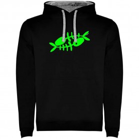 суичър,мъжки,пуловери,kruskis,fishbones,two,colour,hoodie,black,grey,(black)