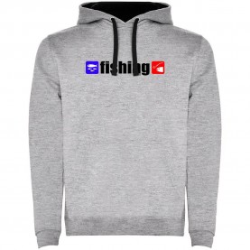 суичър,мъжки,пуловери,kruskis,fishing,two,colour,hoodie,heather,grey,black,(grey)