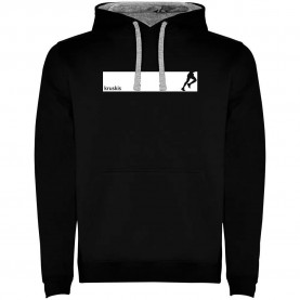 суичър,мъжки,пуловери,kruskis,frame,run,two,colour,hoodie,black,grey,(black)