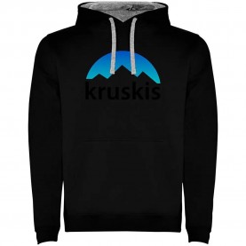 суичър,мъжки,пуловери,kruskis,mountain,silhouette,two,colour,hoodie,black,grey,(black)