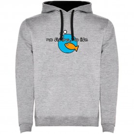 суичър,мъжки,пуловери,kruskis,no,fishing,no,life,two,colour,hoodie,heather,grey,black,(grey)