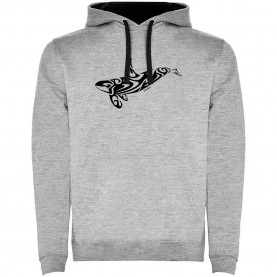 суичър,мъжки,пуловери,kruskis,orca,tribal,two,colour,hoodie,heather,grey,black,(grey)