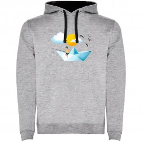 суичър,мъжки,пуловери,kruskis,paper,boat,two,colour,hoodie,heather,grey,black,(grey)