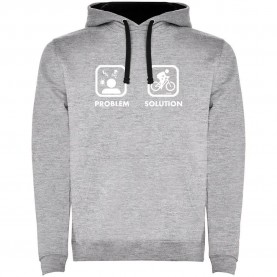 суичър,мъжки,пуловери,kruskis,problem,solution,bike,two,colour,hoodie,heather,grey,black,(grey)