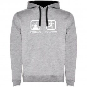 суичър,мъжки,пуловери,kruskis,problem,solution,run,two,colour,hoodie,heather,grey,black,(grey)