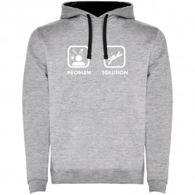 суичър,мъжки,пуловери,kruskis,problem,solution,two,colour,hoodie,heather,grey,black,(grey)
