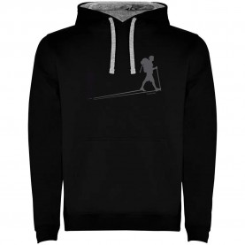 суичър,мъжки,пуловери,kruskis,shadow,trek,two,colour,hoodie,black,grey,(black)