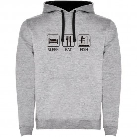 суичър,мъжки,пуловери,kruskis,sleep,eat,and,fish,two,colour,hoodie,heather,grey,black,(grey)