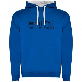 суичър,мъжки,пуловери,kruskis,sleep,eat,and,sperfishing,two,colour,hoodie,royal,blue,white,(blue)