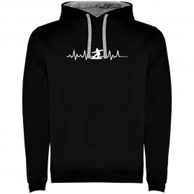 суичър,мъжки,пуловери,kruskis,snowboarding,heartbeat,two,colour,hoodie,black,(black,grey)