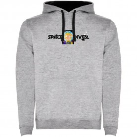 суичър,мъжки,пуловери,kruskis,space,diver,two,colour,hoodie,heather,grey,black,(grey)