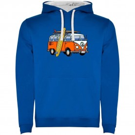 суичър,мъжки,пуловери,kruskis,surf,hippie,van,surf,two,colour,hoodie,royal,blue,white,(blue)