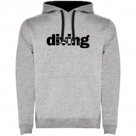 суичър,мъжки,пуловери,kruskis,word,diving,two,colour,hoodie,heather,grey,black,(grey)