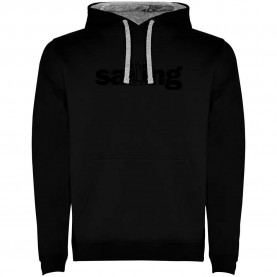 суичър,мъжки,пуловери,kruskis,word,sailing,two,colour,hoodie,black,grey,(black)