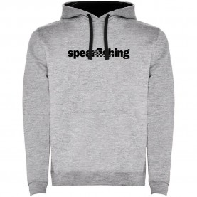 суичър,мъжки,пуловери,kruskis,word,spearfishing,two,colour,hoodie,heather,grey,black,(grey)