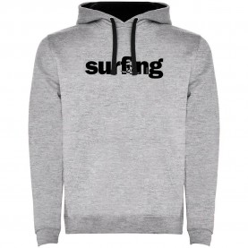 суичър,мъжки,пуловери,kruskis,word,surfing,two,colour,hoodie,heather,grey,black,(grey)