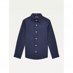 риза,с,дълъг,ръкав,детски,ризи,tommy,hilfiger,solid,long,sleeve,shirt,blue