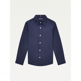 риза,с,дълъг,ръкав,детски,ризи,tommy,hilfiger,solid,long,sleeve,shirt,blue