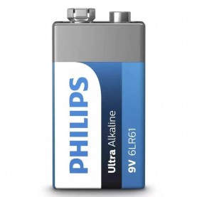 батерии,philips,6lr61e1b,alkaline,battery,clear,(silver)