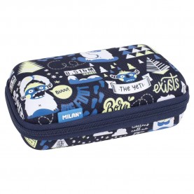 канцеларски,принадлежности,milan,semi,rigid,kit,with,2,filled,s,the,yeti,2,special,series,pencil,case,blue,(navy,blue)
