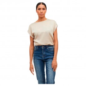 дамски,блузи,дамски,ризи,vila,ellette,short,sleeve,blouse,cement,(beige)
