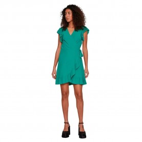 рокля,дамски,поли,и,рокли,vila,fini,wrap,short,sleeve,short,dress,green,(alhambra)