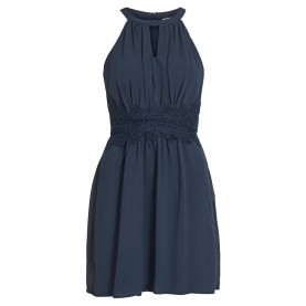 рокля,дамски,поли,и,рокли,vila,milina,halter,sleeveless,short,dress,blue,(total,eclipse,detail,elastic)