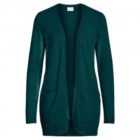 жилетка,дамски,пуловери,дамски,плетени,дрехи,vila,ril,open,cardigan,green,(ponderosa,pine,detail,dark,melange)