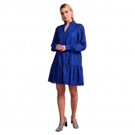 рокля,дамски,поли,и,рокли,yas,holi,long,sleeve,dress,blue,(deep,ultramarine)