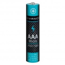 батерии,vivanco,aaa,1.5v,alkaline,battery,8,units,clear,(black,blue)
