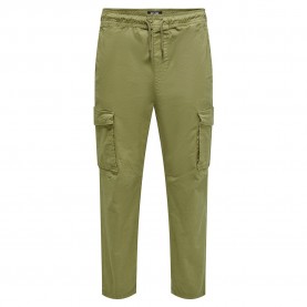панталони,мъжки,панталони,only,&,sons,ell,tapered,fit,cargo,pants,green