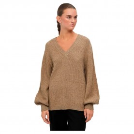 блуза,дамски,пуловери,дамски,плетени,дрехи,object,malena,v,neck,sweater,brown