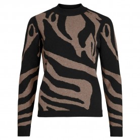 блуза,дамски,пуловери,дамски,плетени,дрехи,object,ray,aop,sweater,brown