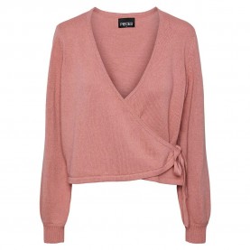 блуза,дамски,пуловери,дамски,плетени,дрехи,pieces,trista,wrap,v,neck,sweater,pink,(woodrose)