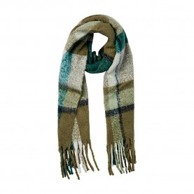 шал,ръкавици,шапки,и,шалове,pieces,bea,long,scarf,green,(deep,lichen,green,aop,check)