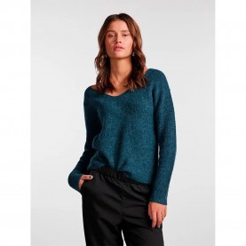 блуза,дамски,пуловери,дамски,плетени,дрехи,pieces,ellen,v,neck,sweater,blue,(reflecting,pond)