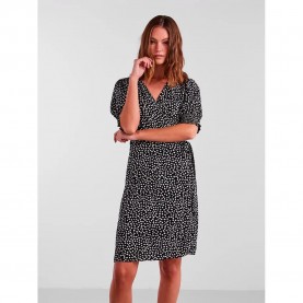 рокля,дамски,поли,и,рокли,pieces,tala,2,4,wrap,short,sleeve,dress,black,(black,aop,dot)