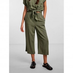 панталони,дамски,панталони,pieces,vinsty,culotte,fit,high,waist,pants,green,(deep,lichen,green)
