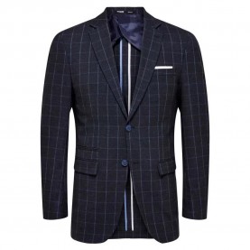 сако,мъжки,сака,selected,oasis,slim,fit,blazer,navy,blazer,checks,(blue)