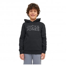 суичър,детски,блузи,jack,&,jones,corp,logo,hoodie,black,fit,jr,llarge,print,w,black,(black)