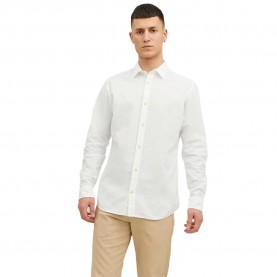 риза,с,дълъг,ръкав,мъжки,ризи,jack,&,jones,summer,long,sleeve,shirt,white,(white,fit,slim,fit)