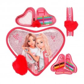 канцеларски,принадлежности,depesche,top,model,heart,pencil,case,pink,(pink)
